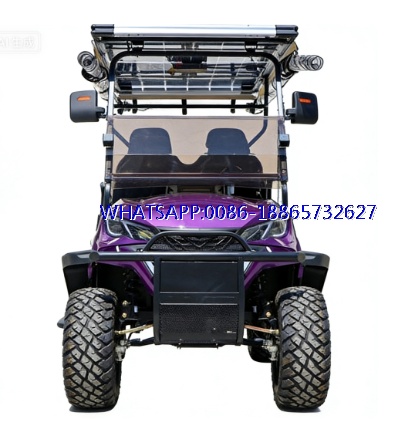 Solar panels Off Road Lifted 4 Seat Sightseeing Bus Club Golf Cart Electric Golf Buggy Hunting Cart