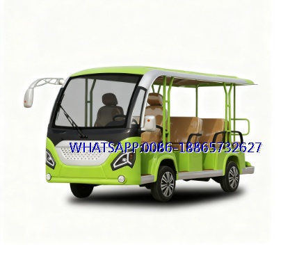 11-seater and 14-seater convertible electric sightseeing vehicles for tourist attractions, parks, and residential communities.
