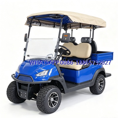 2026 Custom Color Chameleon 2 Seater Off-Road Electric Golf Cart With RGB Light Strips & Rear Cargo Bed