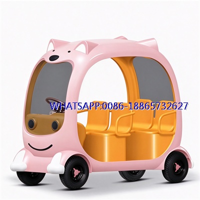 4 Seat Cute Cat Shape Electric Golf Cart Mini Sightseeing Car for Scenic Park