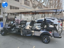 8-seater 6+2 customized 48V LED screen, rain curtain electric golf cart