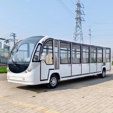 China Factory High Performance 72V 7.5kw Power Super Charge 20-21 Passenger Lead-Acid Electric Closed Sightseeing Bus