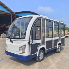 11 Seater Factory High Quality Electric Closed Mini Shuttle Tour Tourist Airport Battery Powered Customized Sightseeing Bus