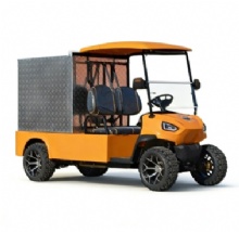 Two electric golf vans can be loaded with cargo and refrigerated boxes golf truck Two electric golf vans can be loaded with cargo and refrigerated boxes golf truck