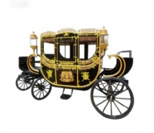 Royal Carriage European Black Horse Carriage with 4 Wheels Horse Cart Tourist Carriages Manufacturer