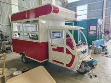 2025  HKBG Small Customized Electric Three Wheeled Dining Car, Motorcycle, Street Snack Car