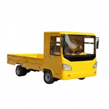 Electric Industrial Flatbed Cart with Half Canopy Semi-enclosed Electric Flatbed Cart