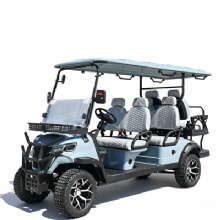 Blue Multi‑Color Custom 4‑Passenger Electric Golf Cart