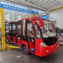 HKBG Factory 14 Seats Tourist Custom Electric Sightseeing Shuttle Bus 101‑200km Range 3.5-7.5kW Motor72V Battery