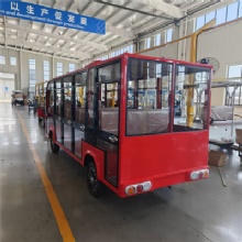HKBG Factory 14 Seats Tourist Custom Electric Sightseeing Shuttle Bus 101‑200km Range 3.5-7.5kW Motor72V Battery