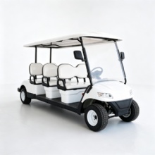 Black 4+2 Seats Solar Charging Off‑Road Electric Golf Cart