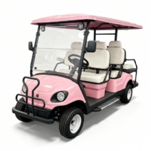 Black 4+2 Seats Solar Charging Off‑Road Electric Golf Cart