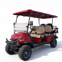Factory Supply E-Model 4+2 Seater Electric Golf Cart with Roof Windshield Hunting Buggy