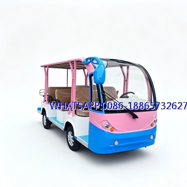 HKBG Factory 14 Seats Tourist Custom Electric Sightseeing Shuttle Bus 101‑200km Range 3.5-7.5kW Motor72V Battery