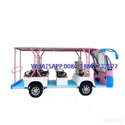 HKBG Factory 11 Seats Tourist Custom Electric Sightseeing Shuttle Bus 101‑200km Range 7.5KW Motor 72V Battery