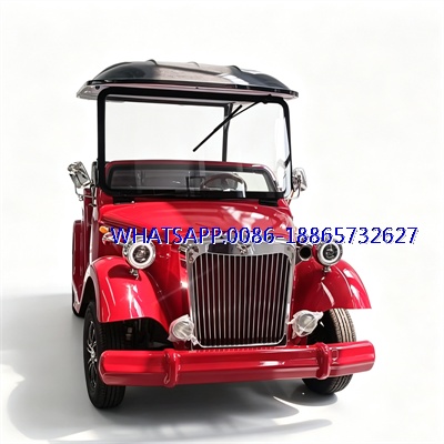2026 Premium Vintage Style Electric Sightseeing Golf Cart for Resort Hotel Park