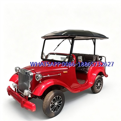 Premium Vintage Style Electric Sightseeing Golf Cart for Resort Hotel Park