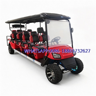 8+2 Seater Golf Cart Car Multi Passenger Resort Shuttle Buggy for Tourist Scenic Area