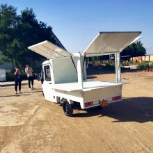 Popular Fashion Food Stand White Electric Tricycle YRF Food Cart