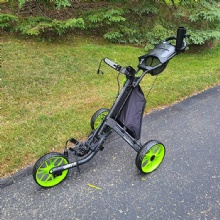 One-click folding golf bag cart