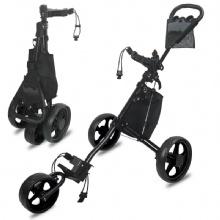 One-Button Mechanism Quick-Fold Golf Bag Cart