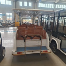 11-Seater Retro Vintage Electric Sightseeing Car, Open Tourist Shuttle Bus for Resort & Scenic Area