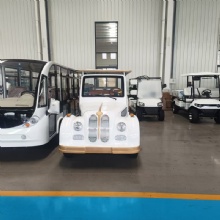 11-Seater Retro Vintage Electric Sightseeing Car, Open Tourist Shuttle Bus for Resort & Scenic Area