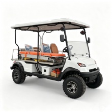 Electric 4 Wheel Medical Emergency Transport Golf Cart With Foldable Stretcher