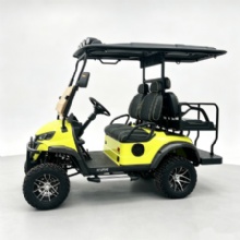 Lemon Yellow Multi-Color Custom 4 Passenger Electric Sightseeing Golf Buggy