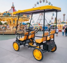 Pedal-Electric Dual Mode 4-Seater Sightseeing Bike for Sharing System