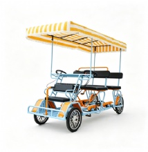 HKBG 4-Seater Electric & Pedal Hybrid Sightseeing Bike - Shared Mobility Tandem Quad Cycle HKBG 4-Seater Electric & Pedal Hybrid Sightseeing Bike - Shared Mobility Tandem Quad Cycle