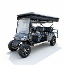 Black 4+2 Seats Solar Charging Off‑Road Electric Golf Cart Black 4+2 Seats Solar Charging Off‑Road Electric Golf Cart