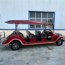 2026 Premium Vintage Style Electric Sightseeing Golf Cart for Resort Hotel Park