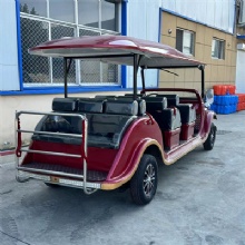 2026 Premium Vintage Style Electric Sightseeing Golf Cart for Resort Hotel Park