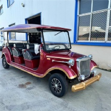 2026 Premium Vintage Style Electric Sightseeing Golf Cart for Resort Hotel Park
