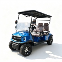 Black 4+2 Seats Solar Charging Off‑Road Electric Golf Cart